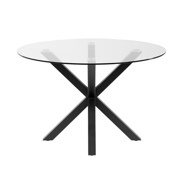 Kerek étkezőasztal üveg asztallappal, ø 119 cm - Kave Home