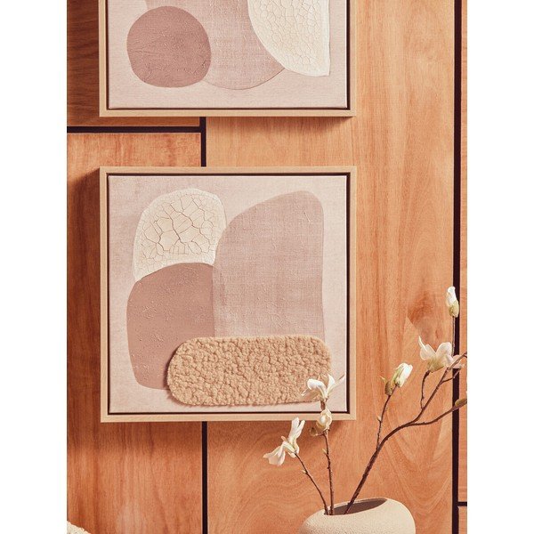 3D-s keretezett-vászon kép szett 2 db-os 40x40 cm Astratto – Premier Housewares-image-3