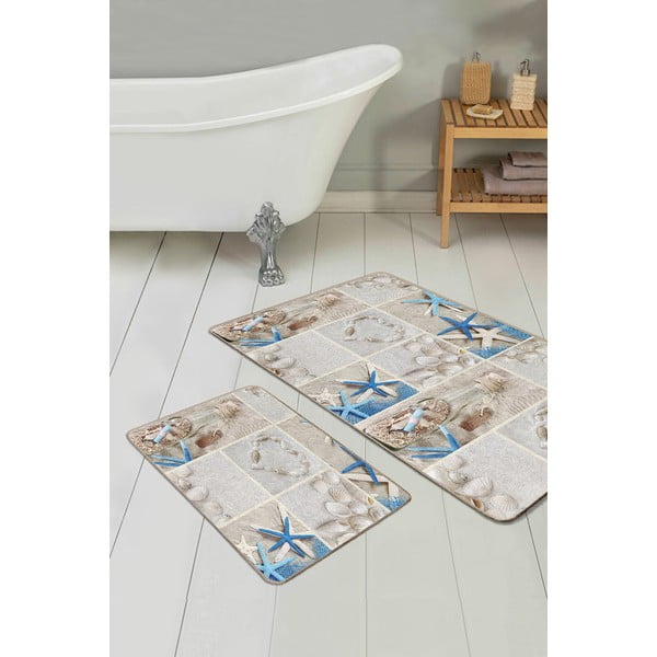 Bézs fürdőszobai kilépő szett 2 db-os 60x100 cm – Mila Home-image-1