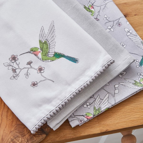 Pamut konyharuha szett 3 db-os 45x65 cm Hummingbirds – Cooksmart ®-image-1