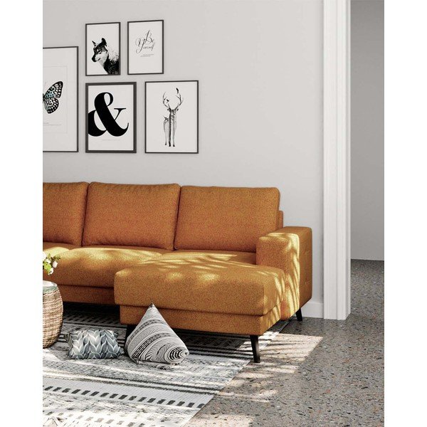 Narancssárga sarokkanapé (bal oldali) Fynn – Ghado-image-4