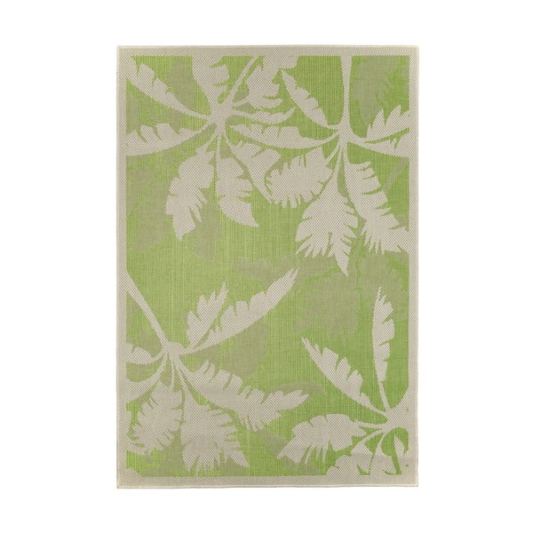 Palms zöld-bézs kültéri szőnyeg, 160 x 230 cm - Floorita