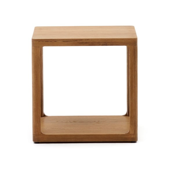 Tárolóasztal tölgyfa dekorral 50x50 cm Maymai – Kave Home-image-2