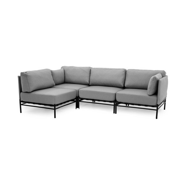 Világosszürke kerti moduláris kanapé 234 cm Dandy – Sit Sit-image-3