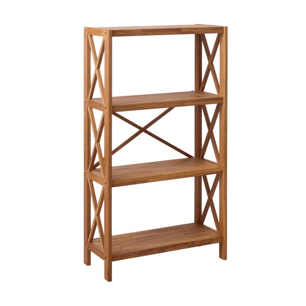 Natúr színű tölgyfa polcos állvány 70x124 cm X-Shelf – Unique Furniture-image-2