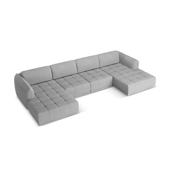 Világosszürke sarokkanapé Hoku – Makamii-image-4