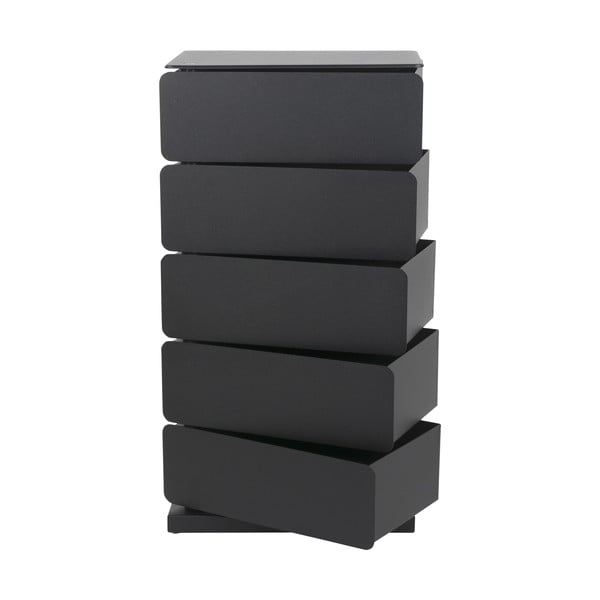 Fekete fém komód 37x72x26 cm Joey – Spinder Design-image-2