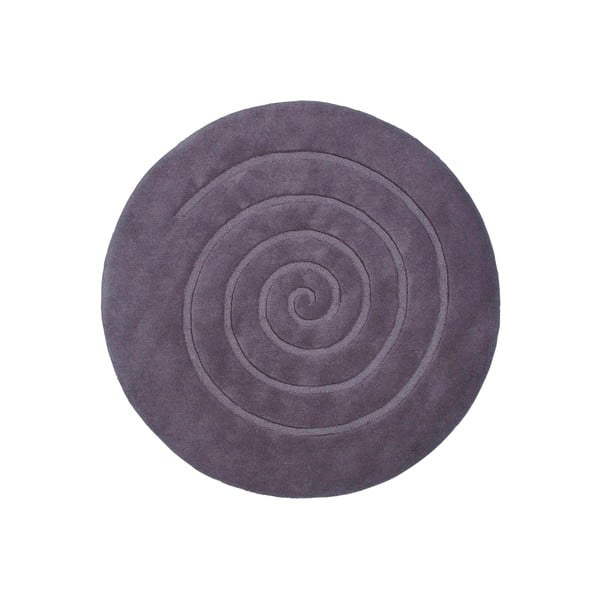 Spiral szürke gyapjú szőnyeg, ⌀ 140 cm - Think Rugs