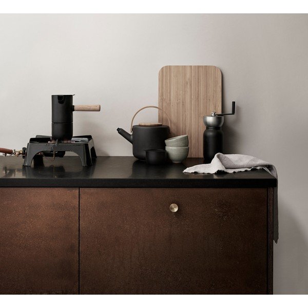 Fekete rozsdamentes acél kotyogós kávéfőző 250 ml Collar – Stelton-image-1