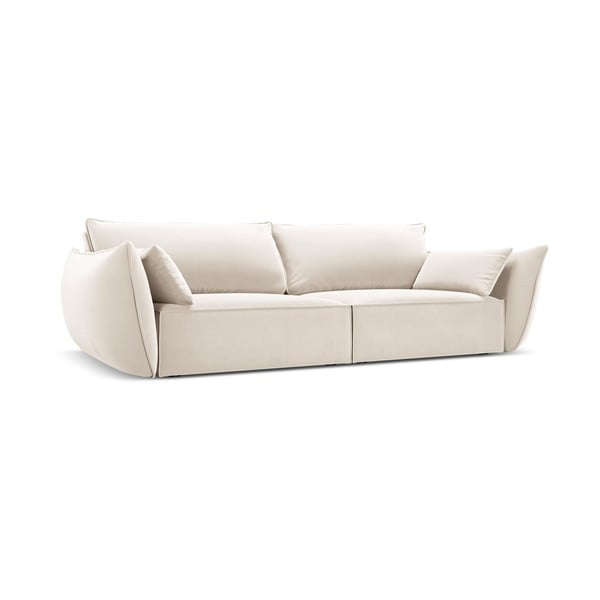 Bézs bársony kanapé 208 cm Vanda – Mazzini Sofas-image-2