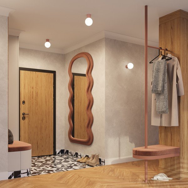 Világosbarna mennyezeti lámpa üveg búrával ø 12 cm Orbital – Sollux-image-4