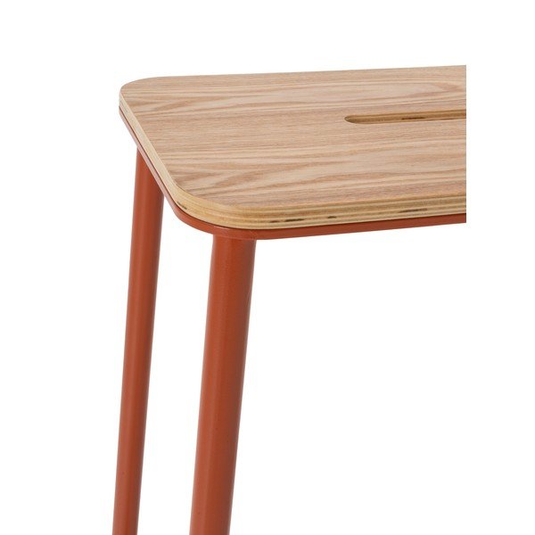 Téglavörös bárszék szett 2 db-os (ülésmagasság 65 cm) Abba – Marckeric-image-4