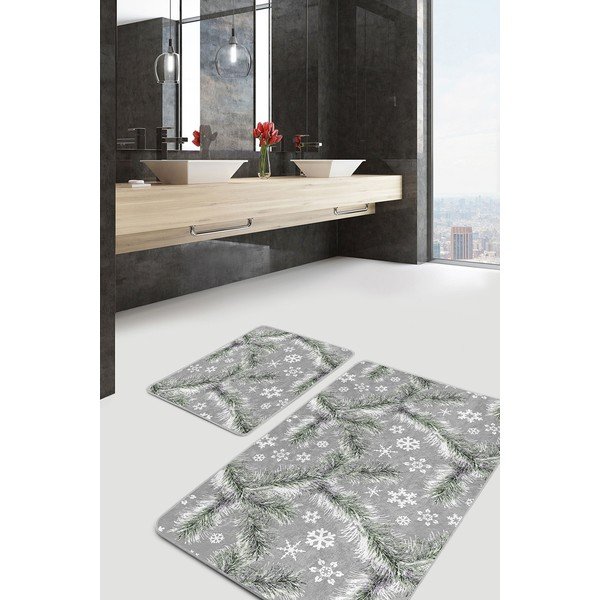 Szürke fürdőszobai kilépő szett 2 db-os 60x100 cm – Mila Home