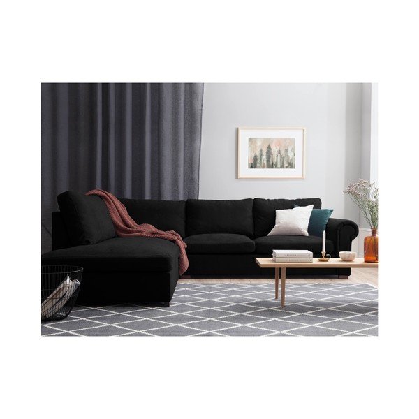 Hermes fekete bal oldali sarokkanapé - Windsor & Co Sofas-image-2