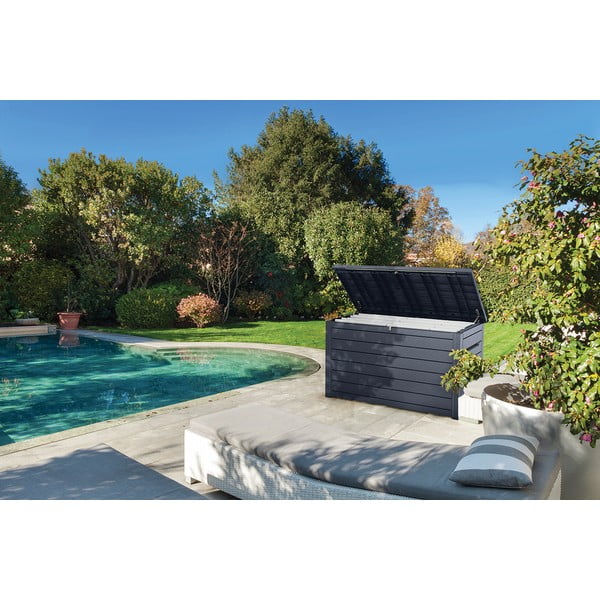 Antracitszürke műanyag kerti tárolódoboz Ontario – Keter-image-3