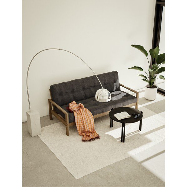 Fekete borovi fenyő kerek dohányzóasztal ø 60 cm Sticks – Karup Design-image-1