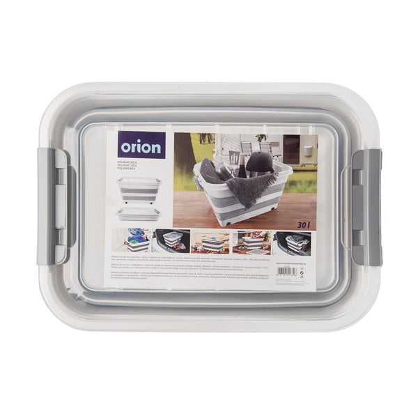 Fehér-szürke fedeles műanyag tárolódoboz 54x39x28 cm Kemp – Orion-image-4