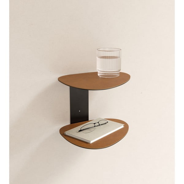 Konyakbarna acél fali polc 29 cm Curve Bull – LIND DNA-image-1