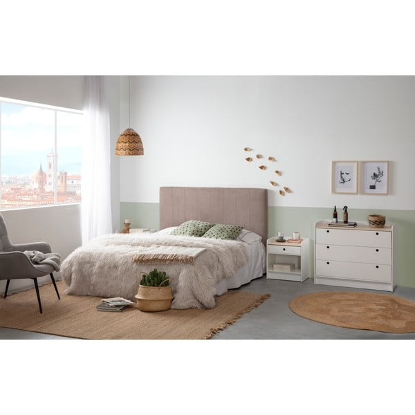 Monte fehér éjjeliszekrény borovi fenyő konstrukcióval - Marckeric-image-3