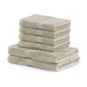 Bamby Beige szett 2 db bézs fürdőlepedővel és 4 db törölközővel - DecoKing