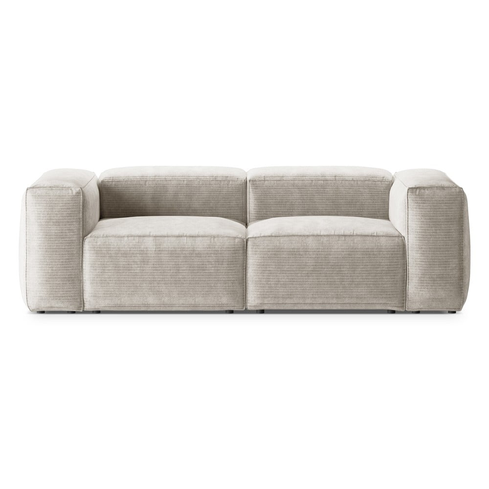 Bézs kordbársony kanapé 224 cm Bergamo Cosmopolitan Design
