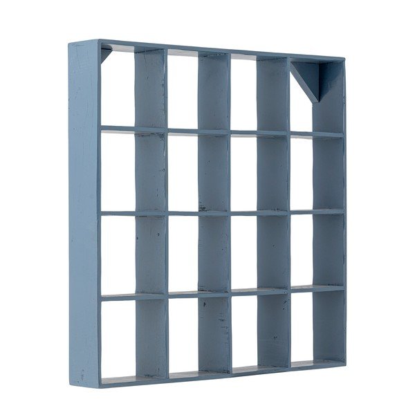 Kék többszintes újrahasznosított fa fali polc 70 cm Bekka – Bloomingville-image-3