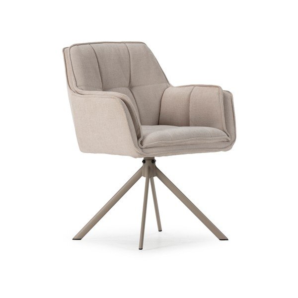 Bézs kárpitozott étkezőfotel szett 2 db-os Keiko – Marckeric