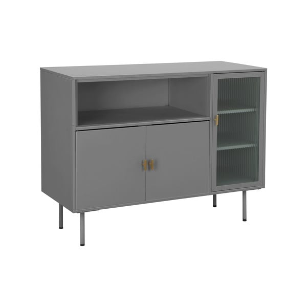 Szürke fém tálalószekrény 104x80 cm Rosalie – Støraa-image-2