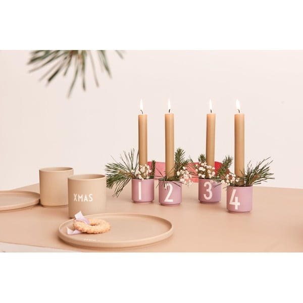 Porcelán gyertyatartó készlet 4 db-os Mini - Design Letters,-image-1