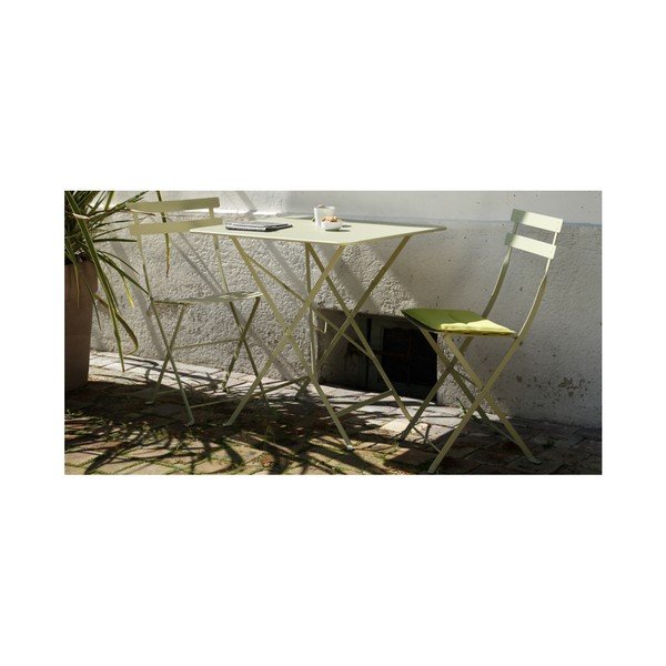 Bistro világos bézsszínű összecsukható kerti szék szett, 2 db-os - Fermob-image-4