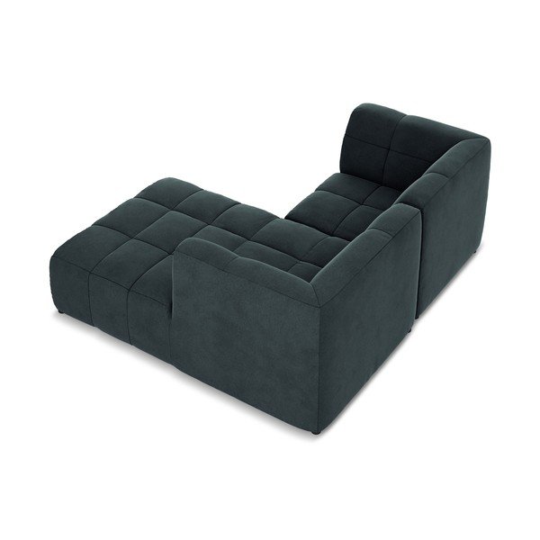 Kék bársony sarokkanapé (jobb oldali-heverő résszel) Aloha – Makamii-image-4