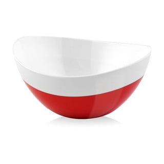 Livio Duo piros-fehér tálka, 28 cm