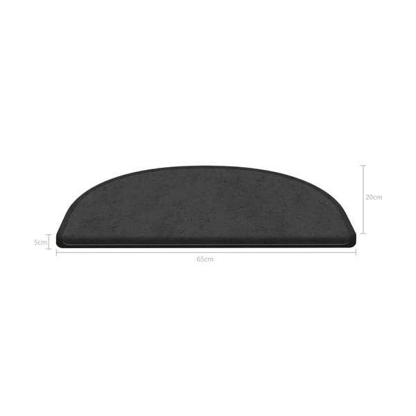 Fekete lépcsőszőnyeg készlet 16 db-os 65 x 20 cm Dots - Vitaus-image-4