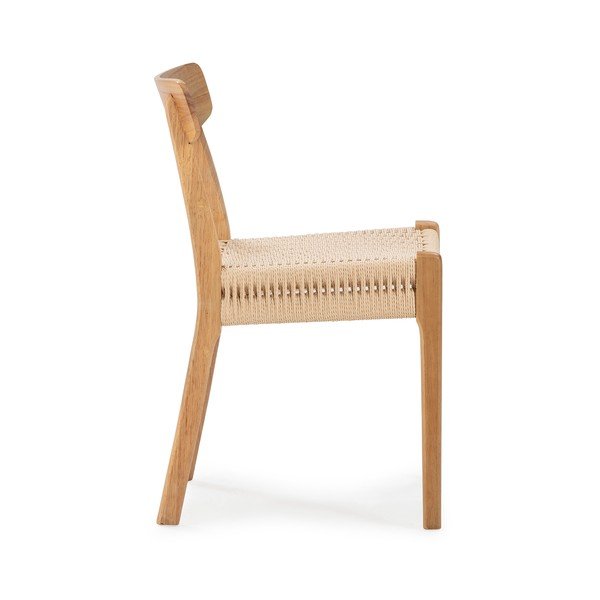 Natúr színű kaucsukfa étkezőszék szett 2 db-os Biel – MOME-image-4