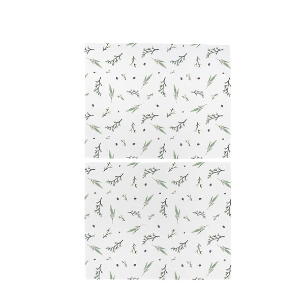 Textil tányéralátét szett karácsonyi mintával, 2 db-os 35x45 cm Delicate Green – Butter Kings