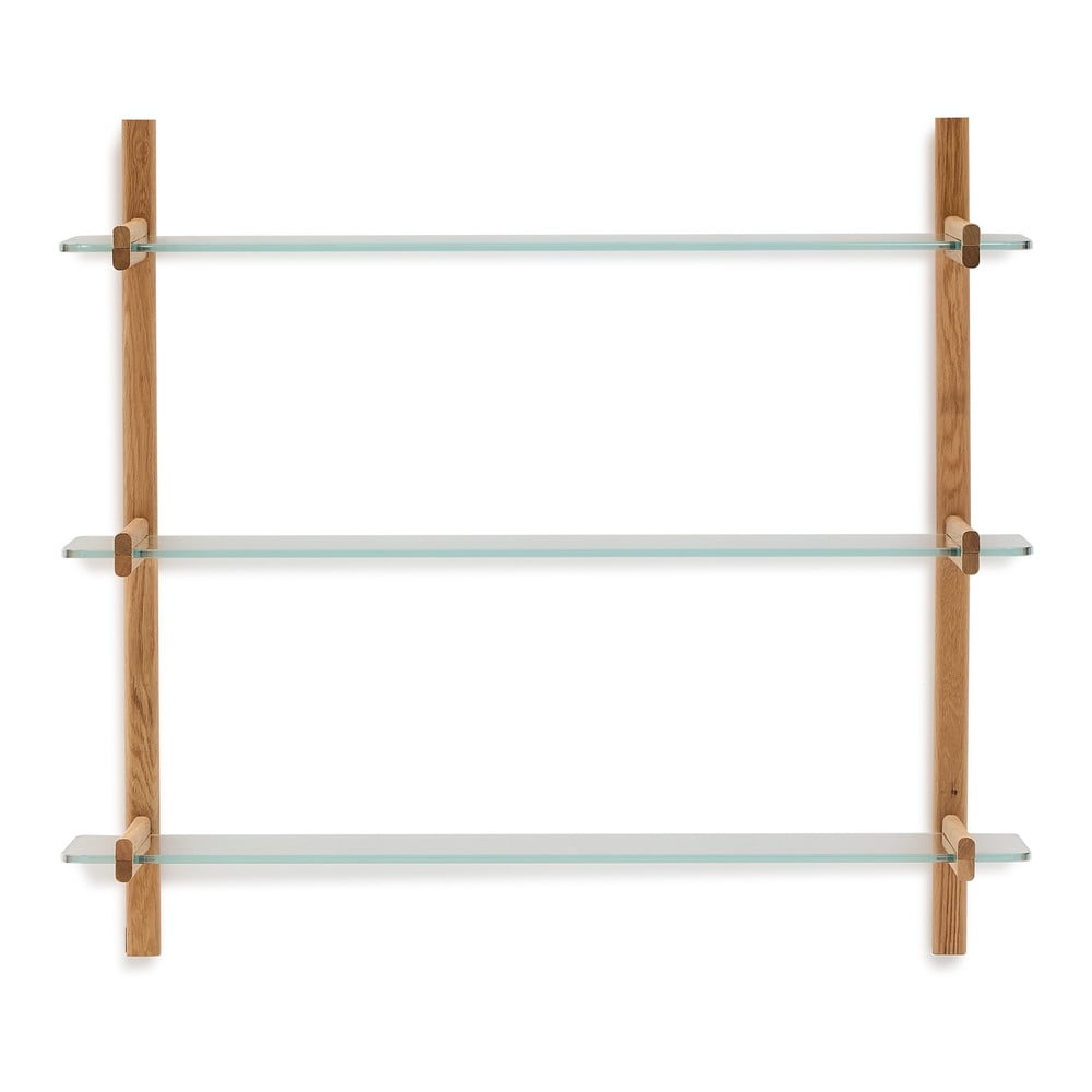 Natúr színű üveg moduláris polcrendszer 110x98x30,5 cm Sitra Kave Home