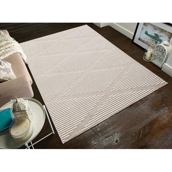 Krémszínű mosható szőnyeg 108x154 cm Lena – Webtappeti-image-1