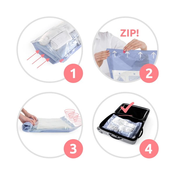 Vákuumzsák készlet 4 db-os Roll Up M – Compactor-image-4