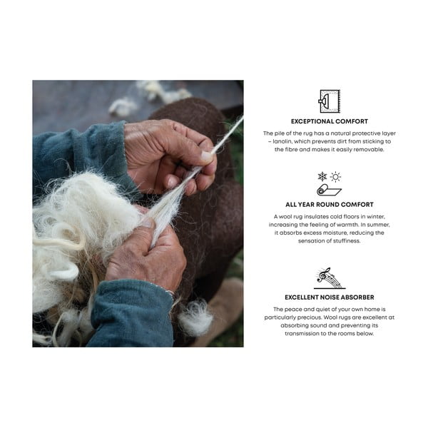 Világos rózsaszín gyapjú szőnyeg 170x240 cm Kaola – Agnella-image-4