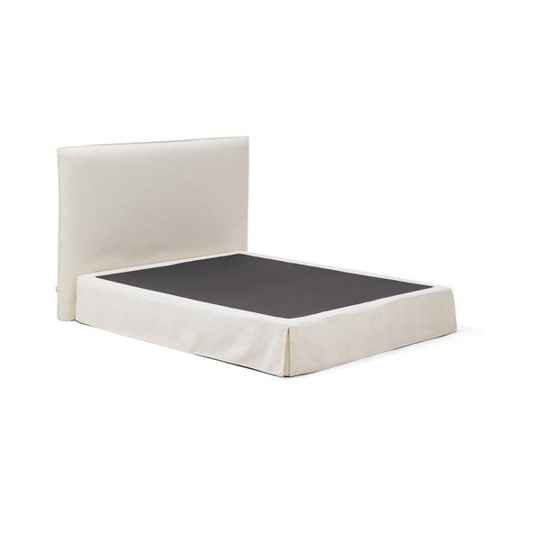 Fehér kárpitozott franciaágy 160x200 cm Jaira – Kave Home