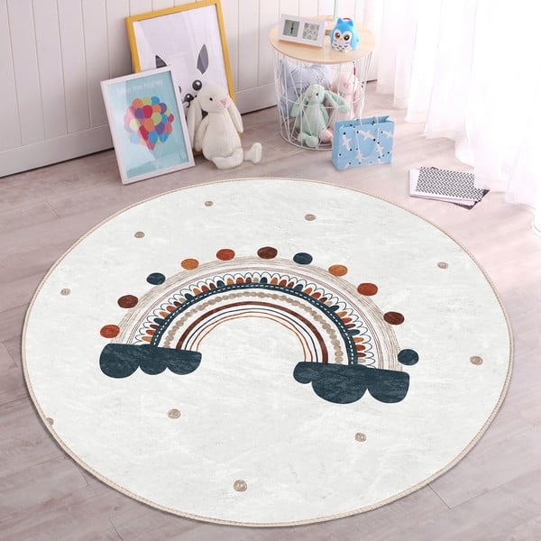 Krémszínű gyerek szőnyeg ø 80 cm Comfort – Mila Home-image-2