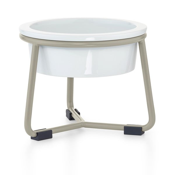 Porcelán tálka állvánnyal kutyáknak ø 20 cm Pranzo Greige M – MiaCara