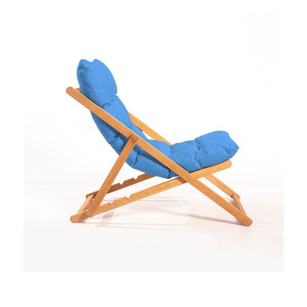 Kék-natúr színű bükkfa kétszemélyes kerti lounge szett – Floriane Garden-image-2