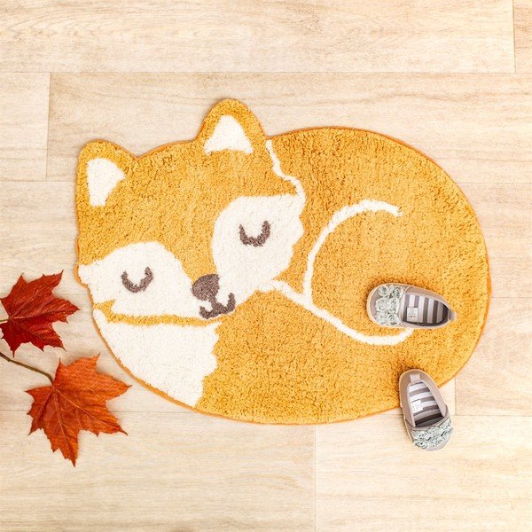 Woodland Fox narancssárga pamut gyerekszőnyeg, 46 x 60 cm - Sass & Belle-image-2