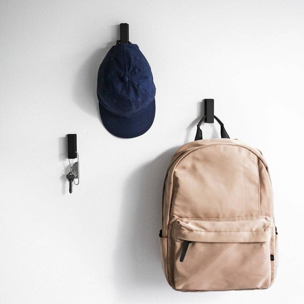 Fekete fali fém akasztó szett 3 db-os Tower – YAMAZAKI-image-2