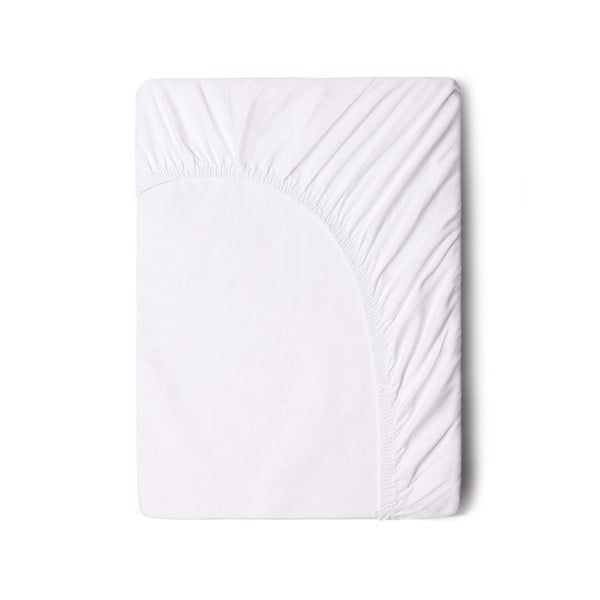 Fehér pamut gumis lepedő, 90 x 200 cm - Good Morning