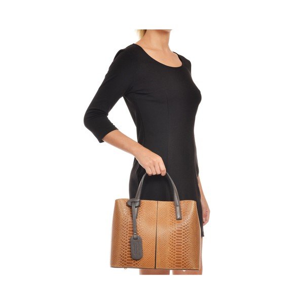 Mismono sárga bőr kézitáska - Roberta M-image-2