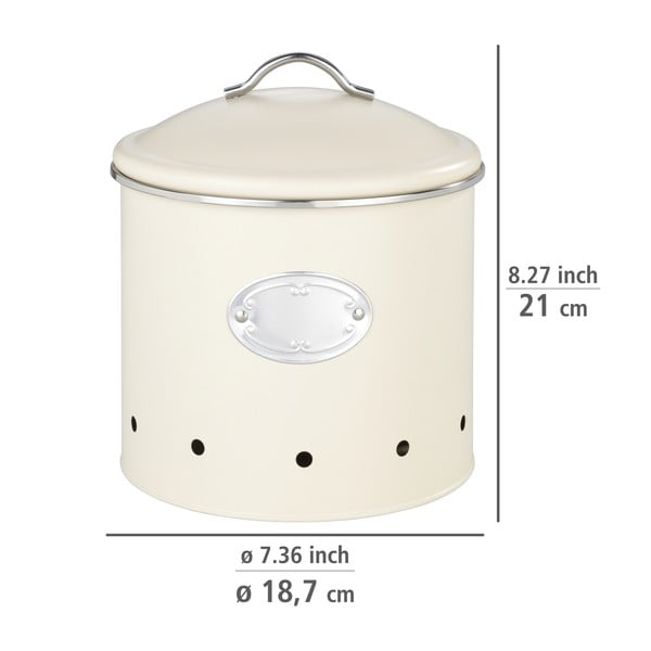 Élelmiszertartó-burgonyatartó fém doboz Nero – Wenko-image-4