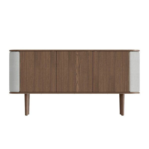 Szürke-barna alacsony komód tölgyfa dekorral 150x75 cm Treasures – UMAGE-image-3