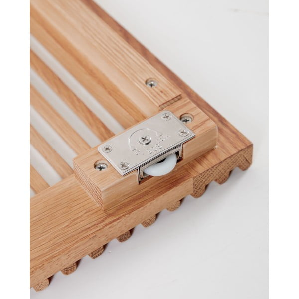 Natúr színű könyvespolc tolóajtóval, tölgyfa dekorral 85x170 cm Beyla – Kave Home-image-4